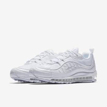 Nike Air Max 98 - Férfi Utcai Cipő - Fehér/Fekete/Titán/Platina